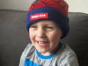 Elijah in his Spider-Man hat