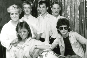 The Rumours at the Charles Young Centre in December 1986. Pictured, front, left to right are: Leigh Chandler, Adele Keenan and Paul Sweeny; back, Kev Bonner, Lee Carmen and Richie Baxendale. Remember this? Photo: sg