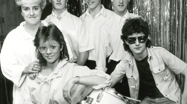 The Rumours at the Charles Young Centre in December 1986. Pictured, front, left to right are: Leigh Chandler, Adele Keenan and Paul Sweeny; back, Kev Bonner, Lee Carmen and Richie Baxendale. Remember this? Photo: sg