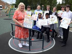 Signs that the children have designed will be displayed alongside the new equipment. Photo: South Tyneside Council.
