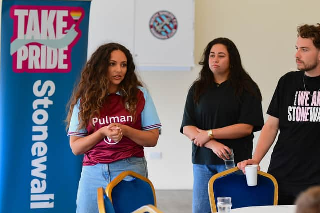 Jade Thirlwall addresses the workshop. Photo: SSFC.