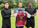 South Shields new signings: Lirak Hasani (L), Aaron Martin (C) and Jed Abbey (R)