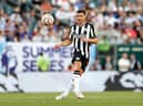 Fabian Schar in action for Newcastle United at the Premier League Summer Series.  