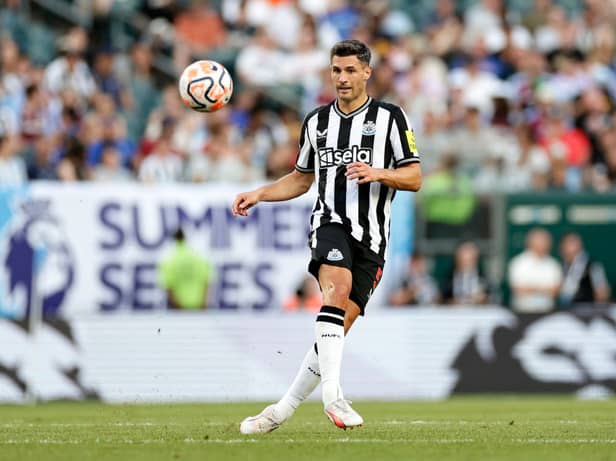 Fabian Schar in action for Newcastle United at the Premier League Summer Series.  