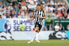 Fabian Schar in action for Newcastle United at the Premier League Summer Series.  