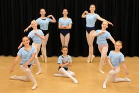 L:R Niamh Simpson, Madison Gibson, Amber Blu Bell, Imogen Cross, Niamh McManus, Esme Bell, Lily-Mae Foreman  In the centre – Grace Gibson.