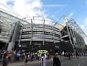 A general view outside the stadium as fans arrive prior to the Premier League match between Newcastle United and Manchester City at St. James Park on August 21, 2022 in Newcastle upon Tyne, England. (Photo by Clive Brunskill/Getty Images)