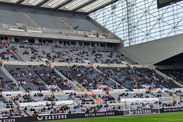 New corporate seating in the middle of the Leazes Stand and safe standing installed in the away section in level seven.  