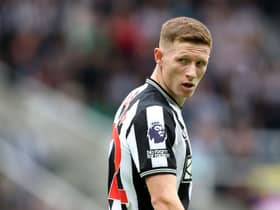 Elliot Anderson of Newcastle United looks on during the Sela Cup match between ACF Fiorentina and Newcastle United at St James’ Park on August 05, 2023 in Newcastle upon Tyne, England.