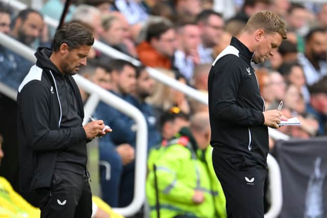 Eddie Howe and Jason Tindall won't be allowed to stand together in the technical area this season