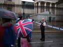 LONDON, ENGLAND - AUGUST 8: Police restrict access outside the British Museum on August 8, 2023 in London, England. The Metropolitan Police said they were called to Museum Street at 10AM after a reported stabbing. A man was subsequently taken to the hospital with a stab wound and another was arrested on suspicion of Grievous Bodily Harm. (Photo by Carl Court/Getty Images)