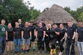 (L to R) Rory Sherwood-Parkin, Corporate Lead Policy &amp; Insight, Governance &amp; Corporate Affairs South Tyneside Council. Andrew Watts, Chief Executive Groundwork South and North Tyneside and Sage Foundation colleagues, at Jarrow Hall Anglo-Saxon Farm, Village and Museum.