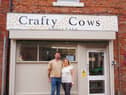 Christopher Ball and Jasmine Holey outside of Crafty Cows Wholesale Ltd.Photo credit: Holly Charlton