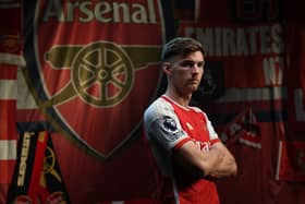 Kieran Tierney is expected to leave Arsenal this summer. (Photo by David Price/Arsenal FC via Getty Images)