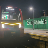 The new Metro train in South Shields. Photo: Nexus.