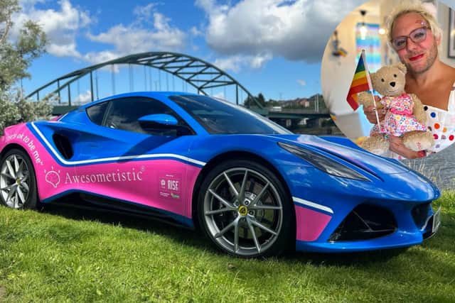 Richie Bow-Grace has unveiled a ‘super car’, designed to spread positive messages around autism.