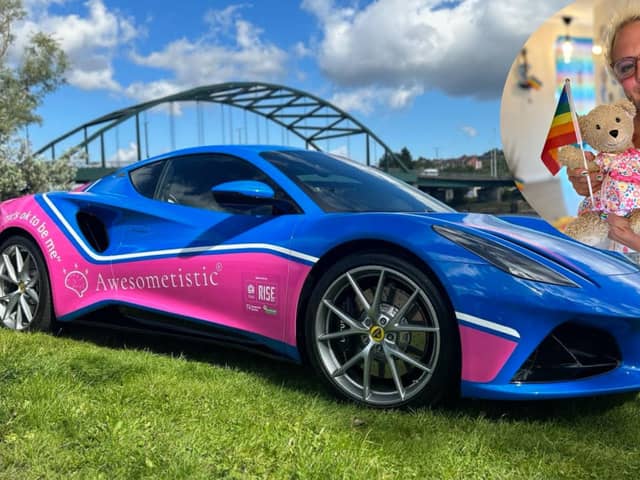 Richie Bow-Grace has unveiled a ‘super car’, designed to spread positive messages around autism.