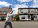 Carl Falconer who has been going to The Tilted Barrel pub for about 40 years.  