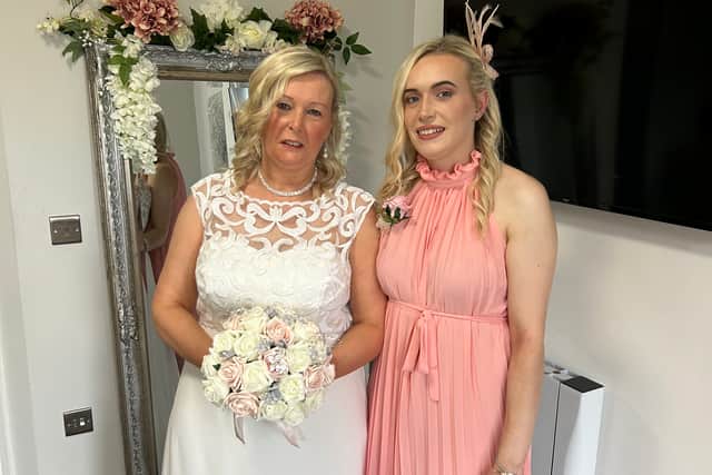 My mam and I on her wedding day