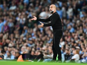 Pep Guardiola was asked about his argument with a fan during Manchester City's win over Newcastle United.