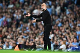 Pep Guardiola was asked about his argument with a fan during Manchester City's win over Newcastle United.