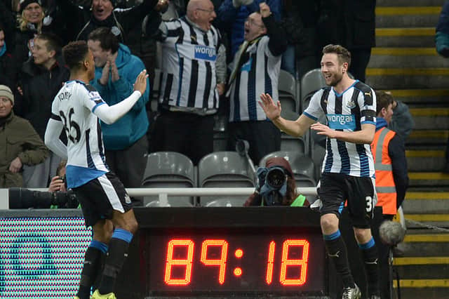 Ivan Toney in action for Newcastle United against Manchester United