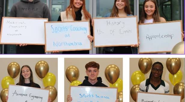 St Joseph's pupil with their A Level results