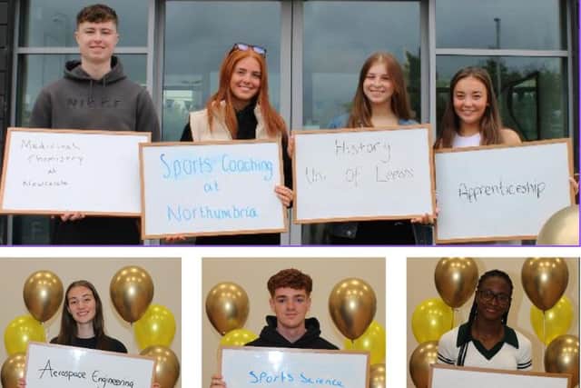 St Joseph's pupil with their A Level results