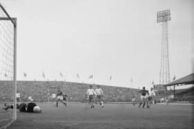 Russia and Chile battle it out in a World Cup group match at Roker Park in 1966.