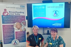 Head of Midwifery Dawn Edmundson and Executive Director of Nursing, Midwifery and Allied Health Professionals Melanie Johnson with the certificate