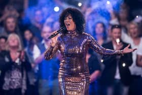 Belinda Davids, who performs as Whitney Houston on the Greatest Love of All tour.