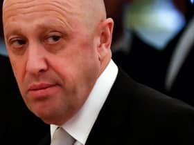 This picture taken on July 4, 2017 shows Russian businessman Yevgeny Prigozhin prior to a meeting with business leaders held by Russian and Chinese presidents at the Kremlin in Moscow. 