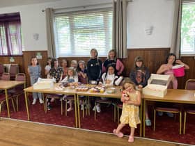 Girls from Bright Futures at their cake sale 