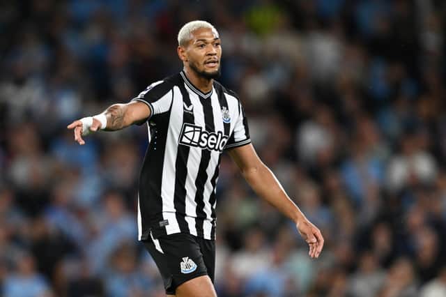 Joelinton is in contention to face Liverpool on Sunday.