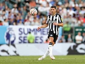 Fabian Schar in action for Newcastle United in pre-season.  