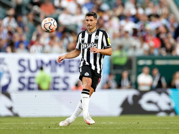 Fabian Schar in action for Newcastle United in pre-season.  