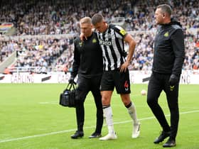 Sven Botman limped off against Liverpool (Image: Getty Images)