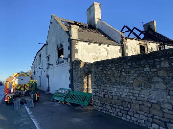 The Whitburn Lodge after the fire in January 2023. Photo: NationalWorld.