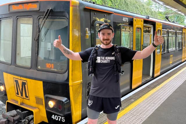 Sunderland man Ben Cook ran the entire length of the Tyne and Wear Metro line.
