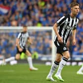  Joe White of Newcastle United in action during the pre-season friendly match between Rangers and Newcastle at Ibrox Stadium on July 18, 2023 in Glasgow, Scotland. (Photo by Mark Runnacles/Getty Images)