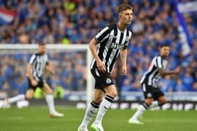  Joe White of Newcastle United in action during the pre-season friendly match between Rangers and Newcastle at Ibrox Stadium on July 18, 2023 in Glasgow, Scotland. (Photo by Mark Runnacles/Getty Images)