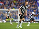  Joe White of Newcastle United in action during the pre-season friendly match between Rangers and Newcastle at Ibrox Stadium on July 18, 2023 in Glasgow, Scotland. (Photo by Mark Runnacles/Getty Images)