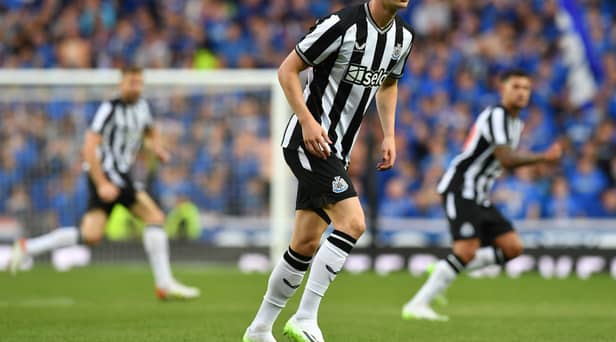  Joe White of Newcastle United in action during the pre-season friendly match between Rangers and Newcastle at Ibrox Stadium on July 18, 2023 in Glasgow, Scotland. (Photo by Mark Runnacles/Getty Images)