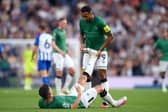 Fabian Schar struggled with a muscle injury against Brighton