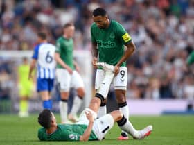 Fabian Schar struggled with a muscle injury against Brighton