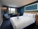 A Travelodge ‘budget-luxe’ room. The chain is releasing two million of its rooms for just £38 as part of a huge sale for Autumn 2023.