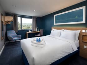 A Travelodge ‘budget-luxe’ room. The chain is releasing two million of its rooms for just £38 as part of a huge sale for Autumn 2023.