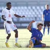 Trevan Sanusi in action for England under-16 (Image: Getty Images)