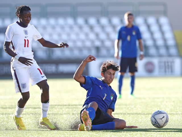 Trevan Sanusi in action for England under-16 (Image: Getty Images)