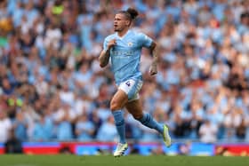 Kalvin Phillips in action for Manchester City.  